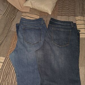 New Directions Dark and Medium Blue Women's Jeans Sz 14